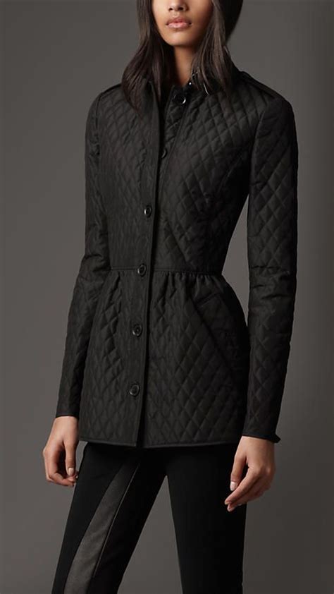 quilted peplum jacket burberry|Burberry coats for women.